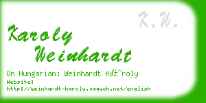 karoly weinhardt business card